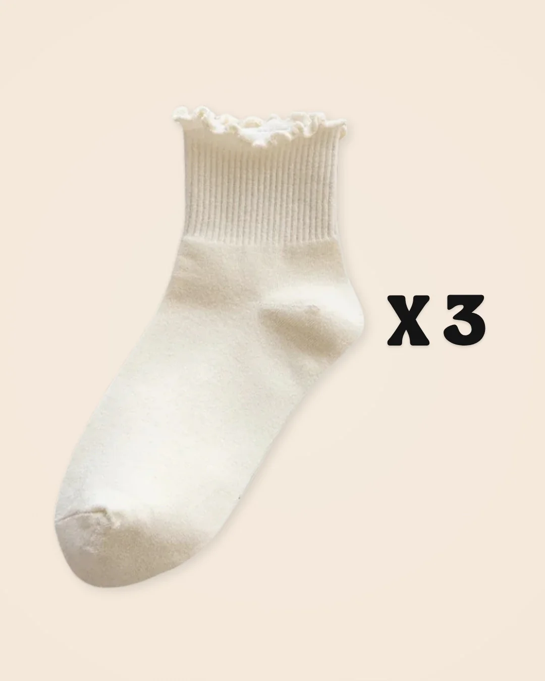 Kit Frufru de Algodão – 3 pares de meias - Image 4