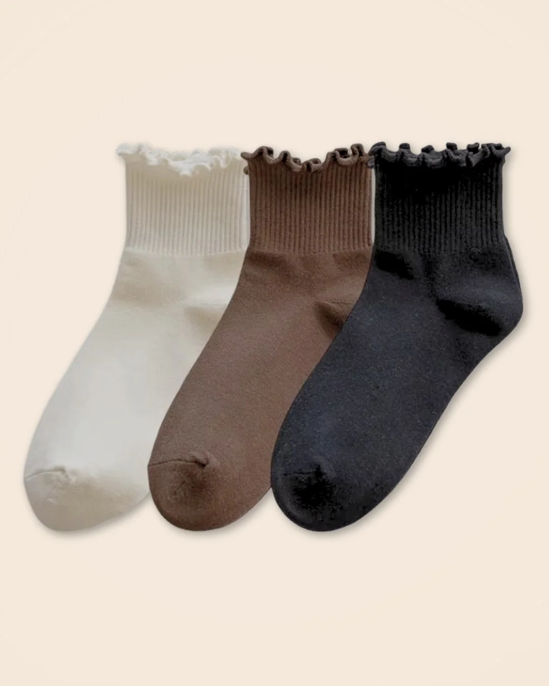 Kit Frufru de Algodão – 3 pares de meias - Image 9